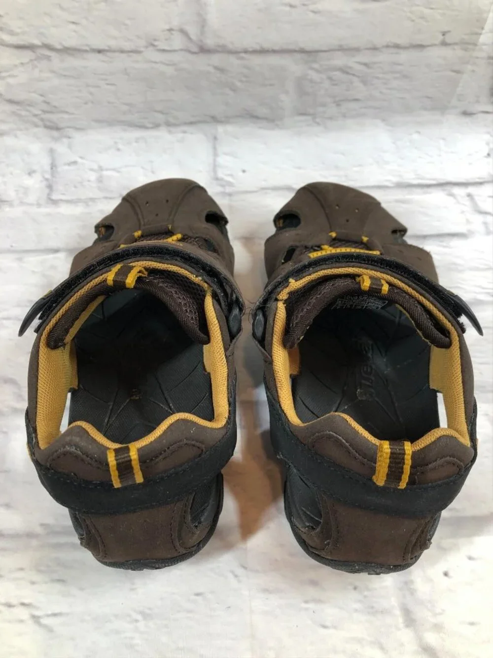 Teva Big Kids 6 / 36 Dozer Trail 6226 Brown Yellow Closed Toe Sport Sandals